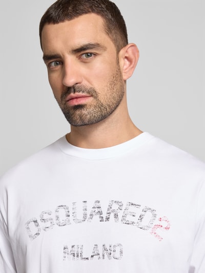 Dsquared2 T-Shirt mit Label-Print Weiss 3