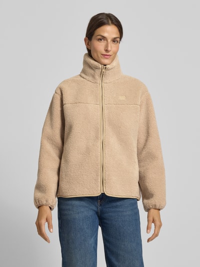 Tommy Hilfiger Regular fit jack van teddybont met opstaande kraag Camel - 4