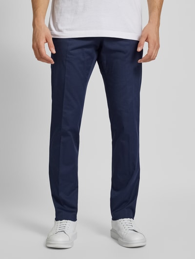 Carl Gross Slim Fit Anzughose mit Bügelfalten Modell 'Tomte' Marine 4