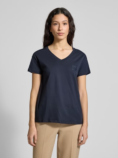 ARMANI EXCHANGE T-Shirt mit geripptem V-Ausschnitt Marine 4