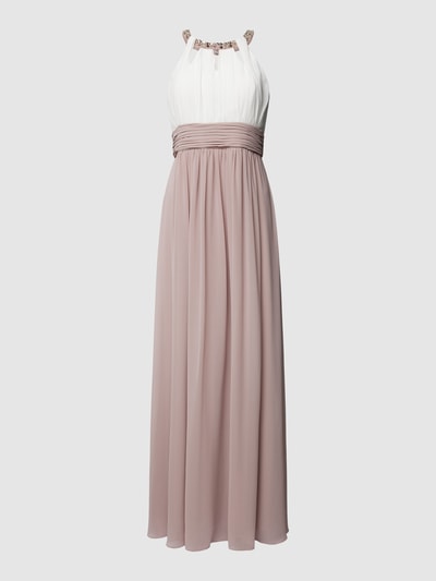 Jake*s Cocktail Abendkleid mit Strassstein- und Perlenbesatz Mauve 2