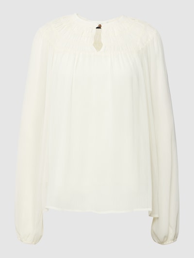 JOOP! Blouse met labeldetail Ecru - 2