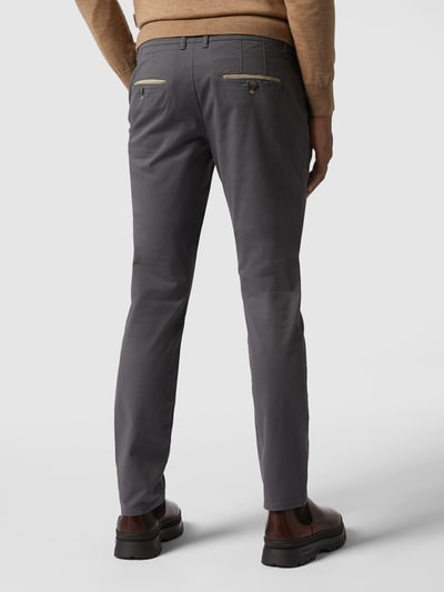 Montego Tapered fit chino met stretch Antraciet - 5