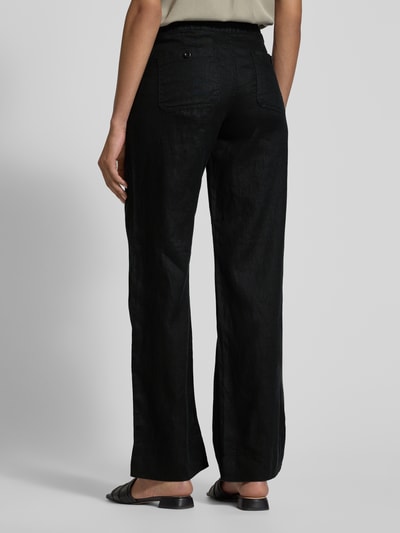 Lauren Ralph Lauren Loose Fit Leinenhose mit elastischem Bund Modell 'JOVONIE' Black 5