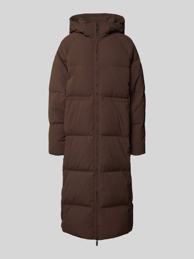 Selected Femme Regular Fit Daunenjacke mit abnehmbarer Kapuze Modell 'MAYA' Dunkelbraun 2
