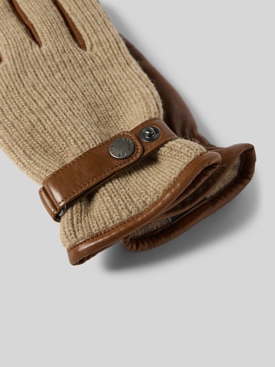 Hestra Handschuhe mit Druckknopfverschluss Modell 'Christopher' Hellbraun 2