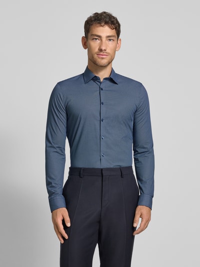 OLYMP No. Six Super Slim Fit Business-Hemd mit Kentkragen Marine 4