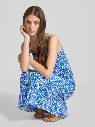 Only Tailliertes Maxikleid mit Allover-Muster Modell 'WINNER' Bleu 3