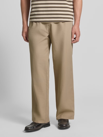 Samsøe Samsøe Broek van mix van biologisch katoen en linnen model 'VALENTIN' Beige - 4