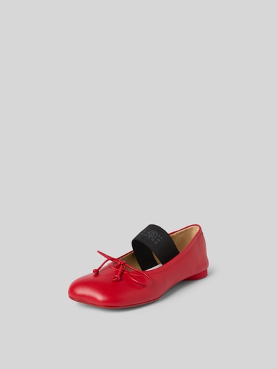 MM6 Maison Margiela Ballerinas mit Schnürverschluss Rot 2