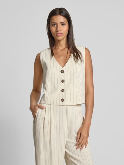 Jake*s Casual Weste aus Viskose-Mix mit Leinen-Anteil Flanell 4