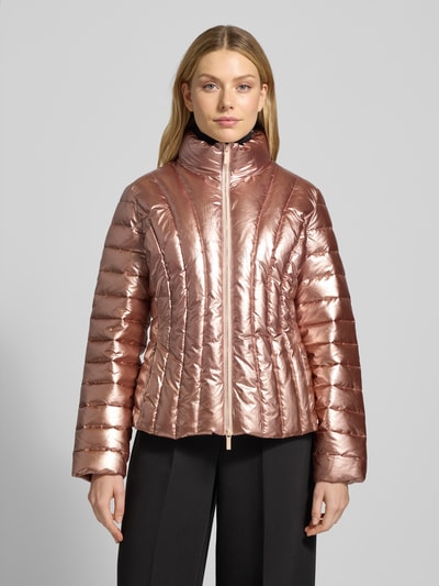 Armani Exchange kurtka pikowana ze stójką Metaliczny różowy 4