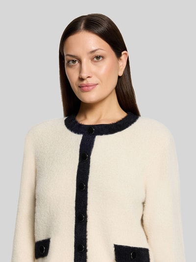 Betty Barclay Regular Fit gebreid jack met contraststrepen Beige - 3