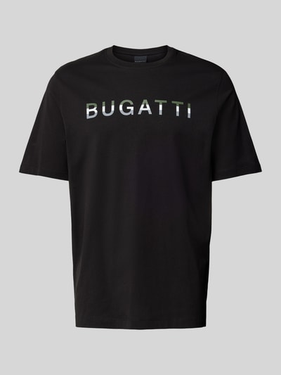 bugatti T-Shirt mit Label-Print Black 1