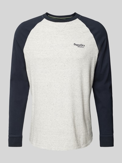 Superdry Longsleeve mit Label-Stitching Hellgrau 2