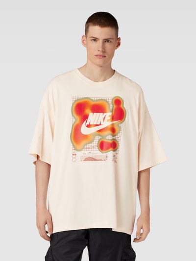 Nike T-shirt z nadrukiem z logo Morelowy 4