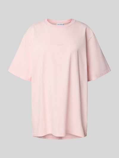 OH APRIL Relaxed Fit T-Shirt mit Label-Stitching Modell 'Fleur' Rosa 2