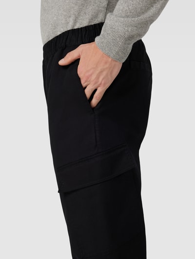 Armedangels Stoffen broek met elastische band, model 'RAAMEO' Zwart - 3