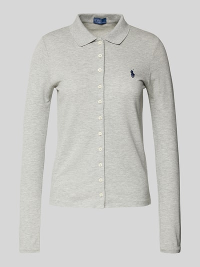 Polo Ralph Lauren Shirt met lange mouwen en labelstitching Lichtgrijs - 2