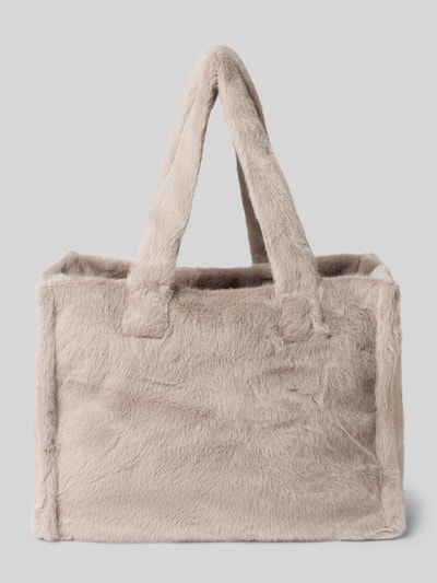 Produktfoto, shopper met ritssluiting van White Label, Imitatiebont, binnenvak met rits, Breedte 38 cm, Lengte 28 cm, Diepte 22 cm, schouderband 56 cm
