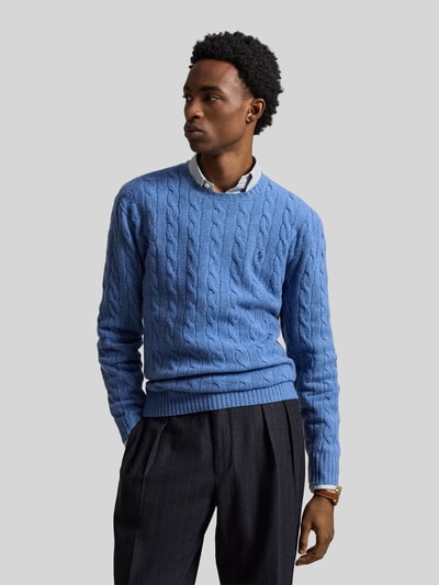 Polo Ralph Lauren Regular Fit Pullover aus Woll-Kaschmir-Mix Jeansblau 4