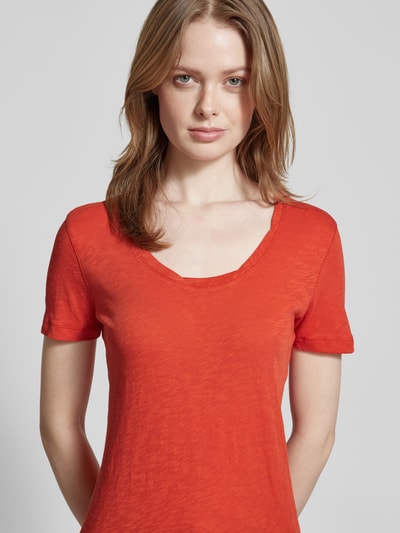 Marc O'Polo Shaped fit T-shirt van puur katoen  Oranje - 3