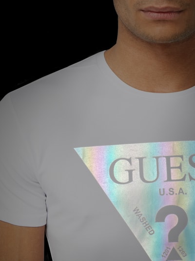 Guess Super Slim Fit T-Shirt mit Logo-Print  Weiss 6