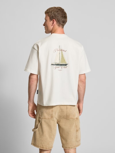 PROHIBITED T-Shirt mit Rundhalsausschnitt Offwhite 4