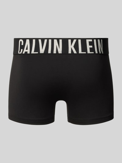 Calvin Klein Underwear Trunks aus Baumwoll-Mix mit Label-Schriftzug im 3er-Pack Black 3