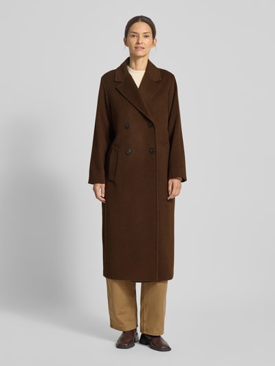 Weekend Max Mara Relaxed Fit Mantel aus Woll-Alpaka-Mix Modell 'ZUFOLO' Schoko 4