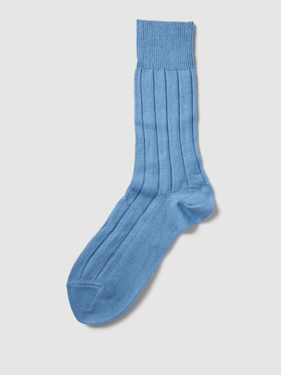 Falke Socken mit elastischem Rippenbündchen Hellblau 1