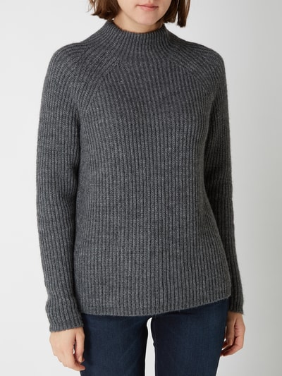 Jake*s Casual Pullover mit Raglanärmeln  Dunkelgrau Melange 4