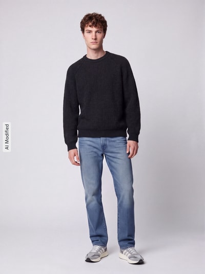 BOSS Orange Regular fit pullover van wolmix model 'Kepler' Zwart - 1