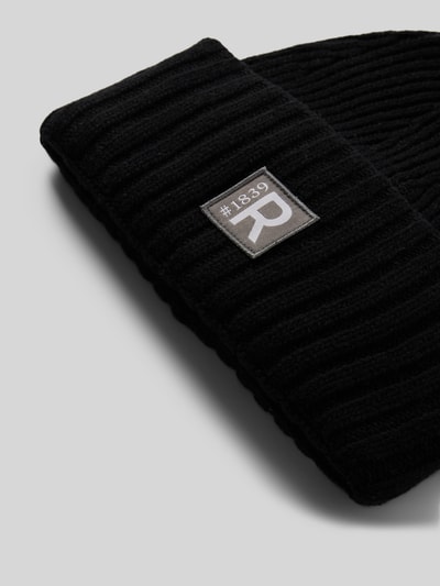 Roeckl Czapka beanie z naszywką z logo Czarny 2