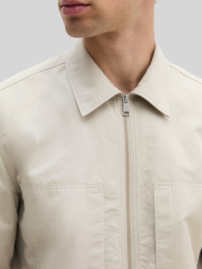 Marc O'Polo Regular Fit Hemdjacke aus Baumwoll-Leinen-Mix Offwhite 3
