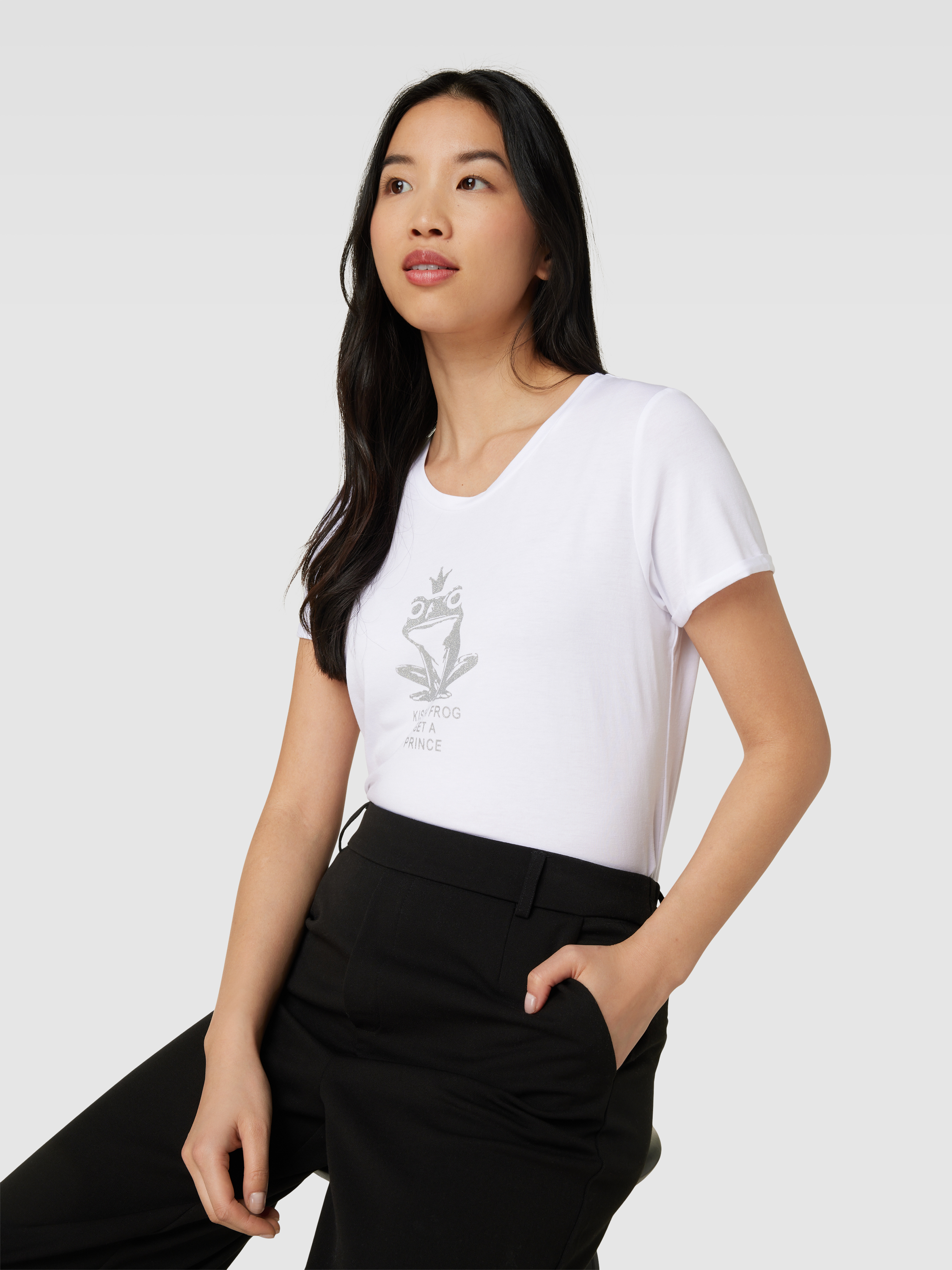 MORE & MORE T-Shirt mit Motiv-Print Weiss 3