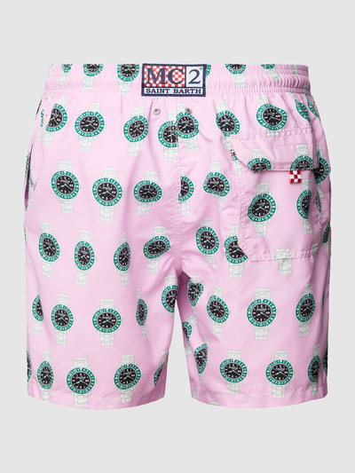 MC2 Saint Barth Zwembroek met motiefprints, model 'GUSTAVIA' Roze - 3