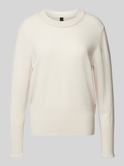 Marc Cain Gebreide pullover met ribboorden Ecru - 1