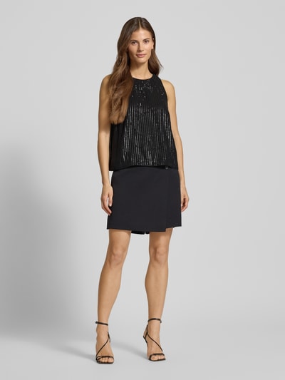 comma Blousetop met pailletten Zwart - 1