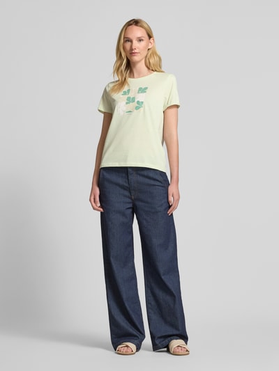 Tom Tailor Regular Fit T-Shirt aus reiner Baumwolle Mint 1