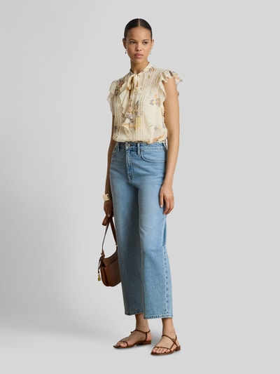 Lauren Ralph Lauren Regular Fit Bluse mit Rüschenkragen Sand 1