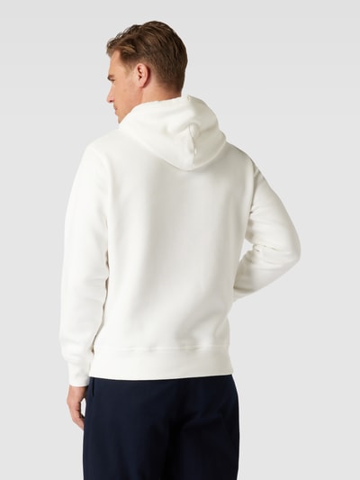 Gant Hoodie mit Label-Stitching und Känguru-Tasche Offwhite 5