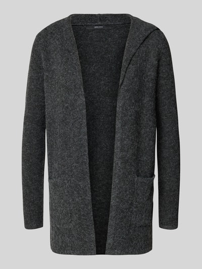 Produktfoto, dunkelgrauer Regular Fit Cardigan mit Kapuze Modell 'DOFFY' von VERO MODA, weiche Textur, gerade Form, Damen Cardigan