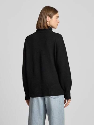 Pieces Regular Fit Rollkragenpullover mit Wollanteil Modell 'MALOU' Black 5