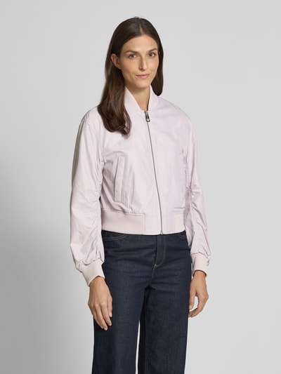 Marc O'Polo Relaxed Fit Bomberjacke mit gerippten Abschlüssen Lavender 4