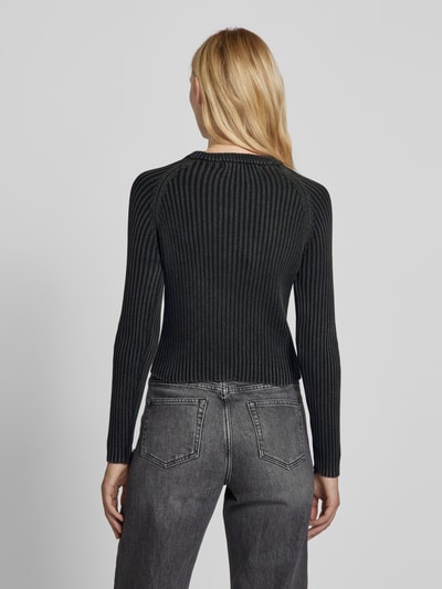 Vero Moda Regular fit gebreide pullover met verwassen look, model 'REAL' Antraciet - 5