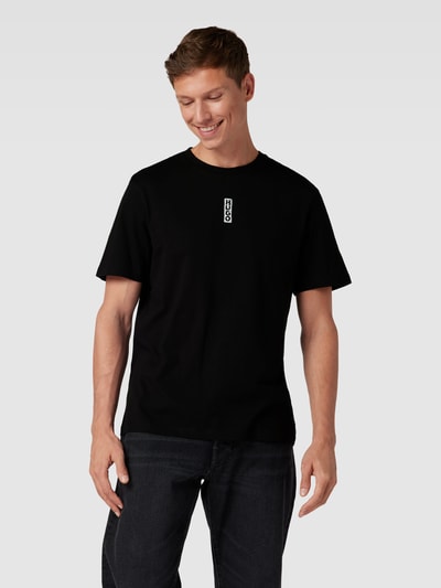HUGO T-Shirt mit Label-Stitching Modell 'Danden' Schwarz 4