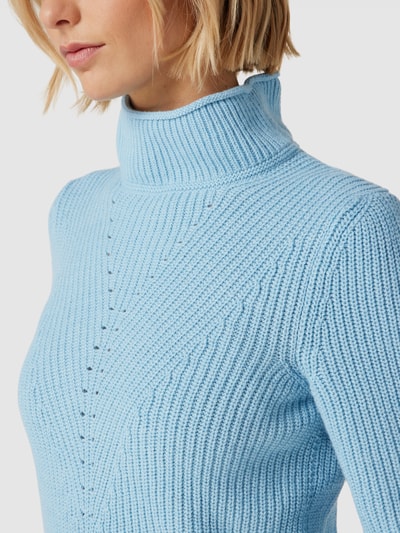 Marc Cain Gebreide pullover met labelapplicatie Bleu - 3