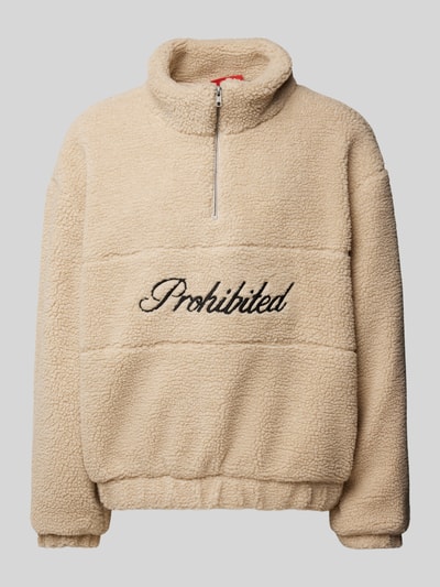 PROHIBITED Sweatshirt aus Teddyfell Modell 'Woodford' Beige 1