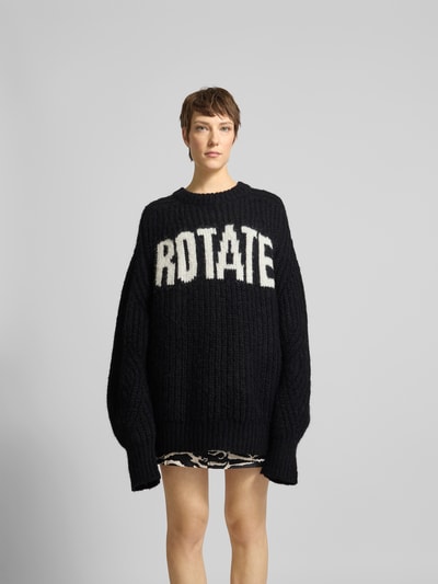 ROTATE Oversized Pullover mit Label-Print Black 4